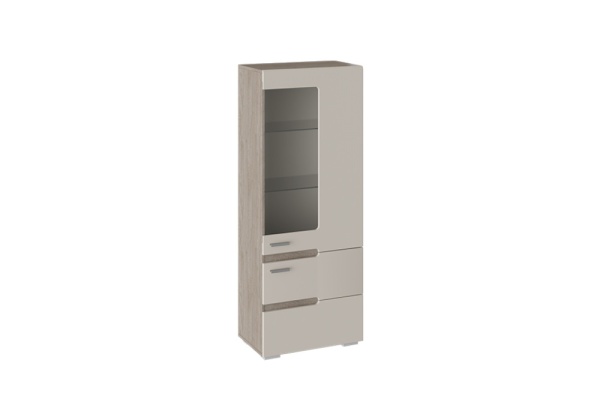 Витрина низкая Фьюжн бежевый / дуб сонома трюфель